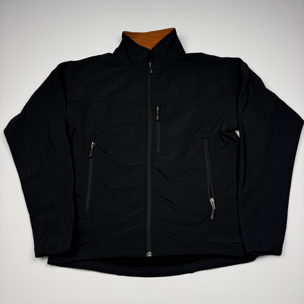 Ibex Climawool Lite Jacket Mens Small Black Softshell Full Zip Hiking Outdoor